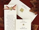prosklitiria gamou brown and orange fall wedding cards with tree leaves